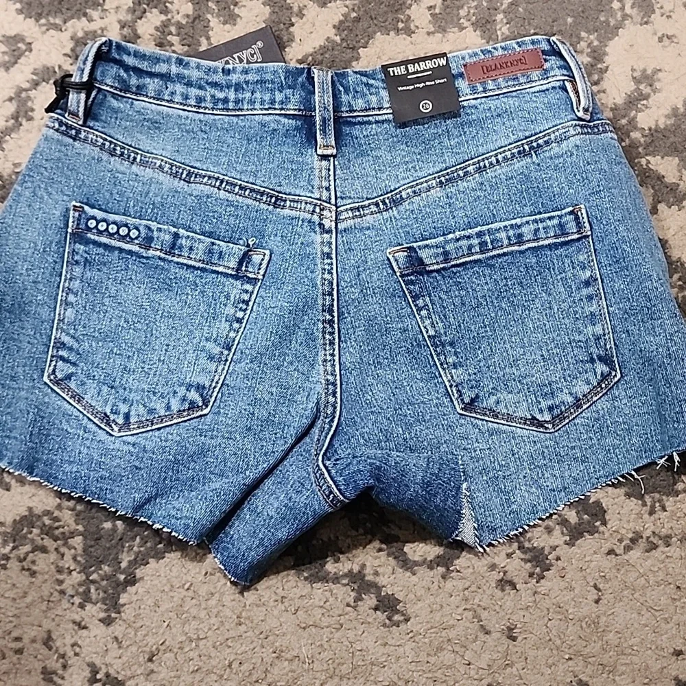 BLANK NYC Higher Power Shorts Womens 26 Denim High Rise Exposed Button Fly NWT